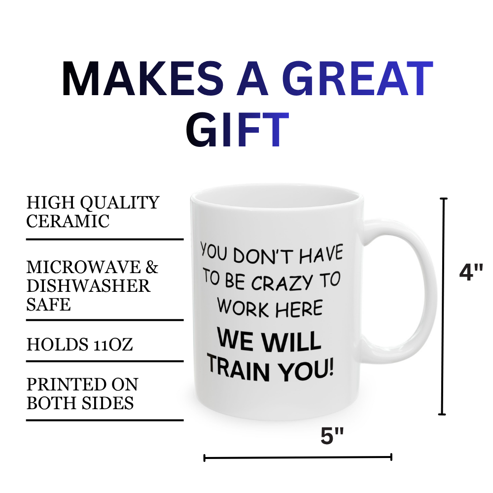 FUNNY novelty coffee mug for coworker employee boss 11oz white