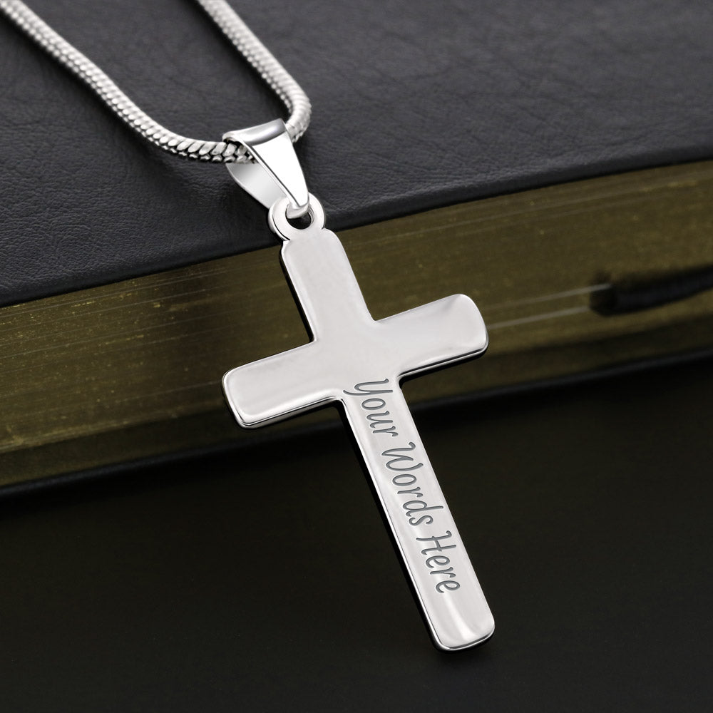 To My Daughter - Cross Necklace - Linked Forever Message Card Gift