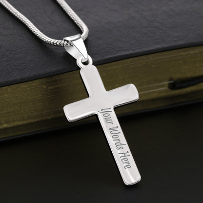 To My Daughter - Cross Necklace - Linked Forever Message Card Gift