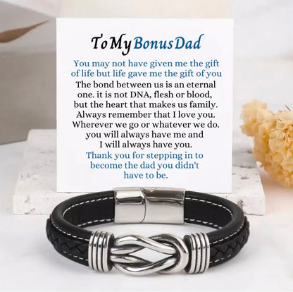 To My Bonus Dad - Linked Bracelet - Life Gave Me the Gift of You