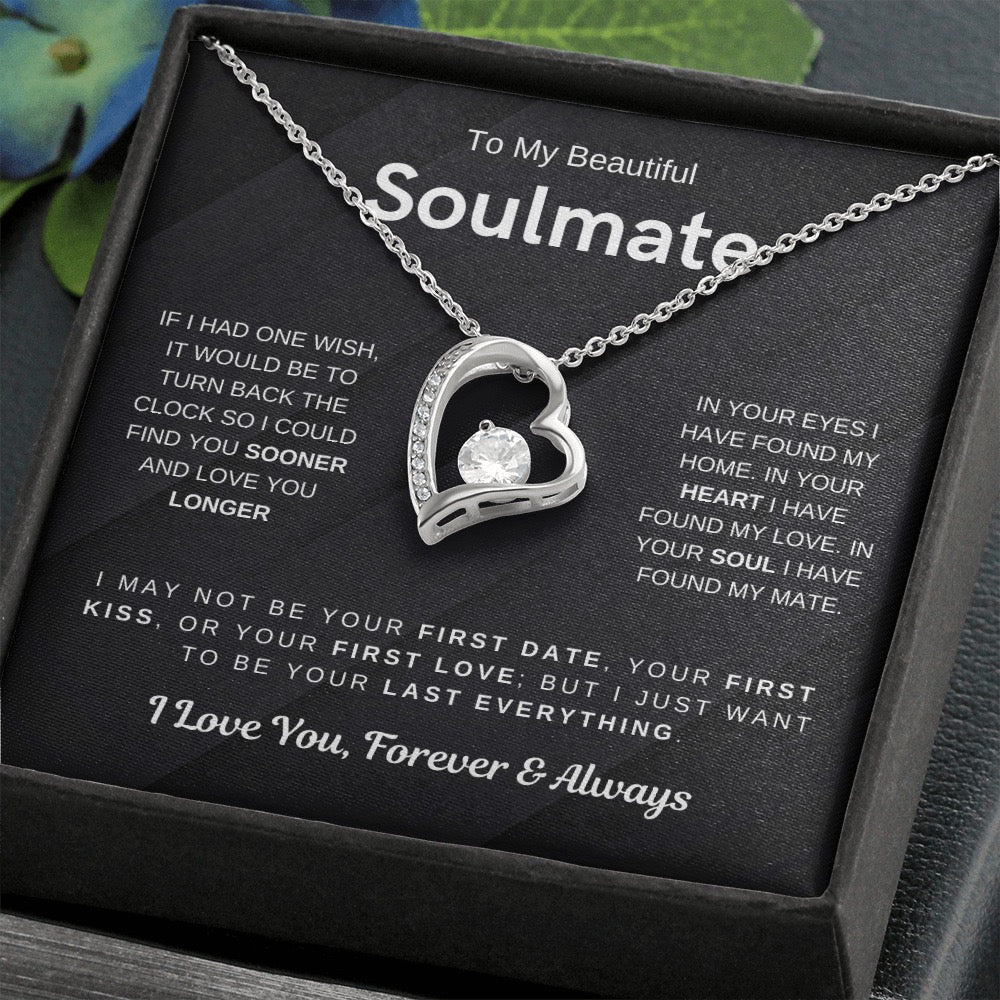 To My Soulmate - Love Heart Necklace - Love You Always