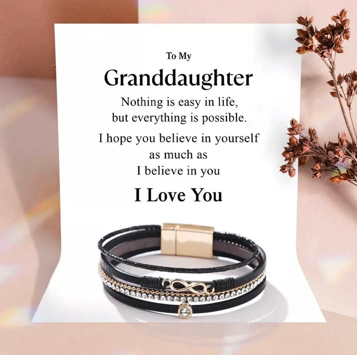 To My Granddaughter - Layered Bracelet - I Will Always Be There