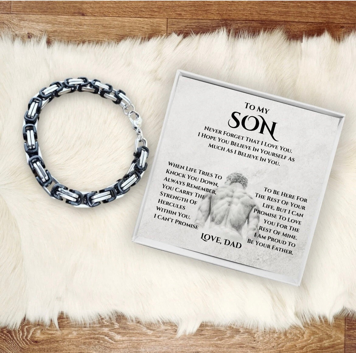 To My Son - Hercules Bracelet - Proud to Be Your Father