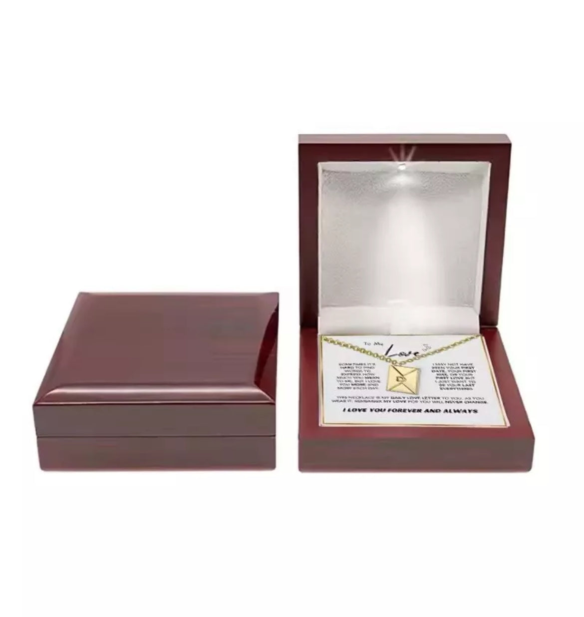 To My Wife - Love Letter Necklace - I Love You More