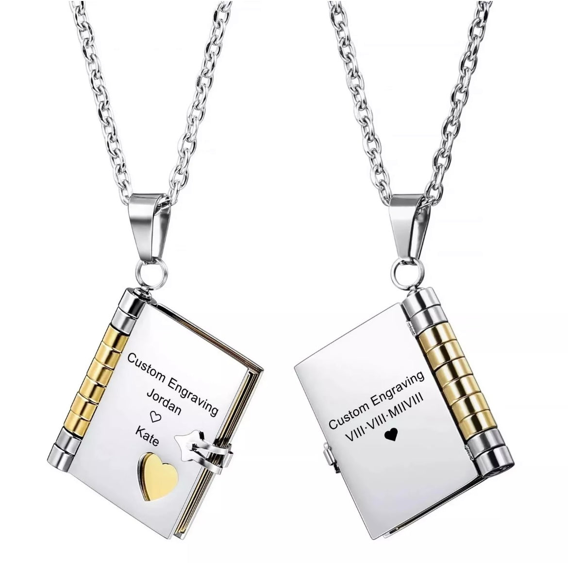 To My Daughter - Engraved Book Necklace - Love You Always