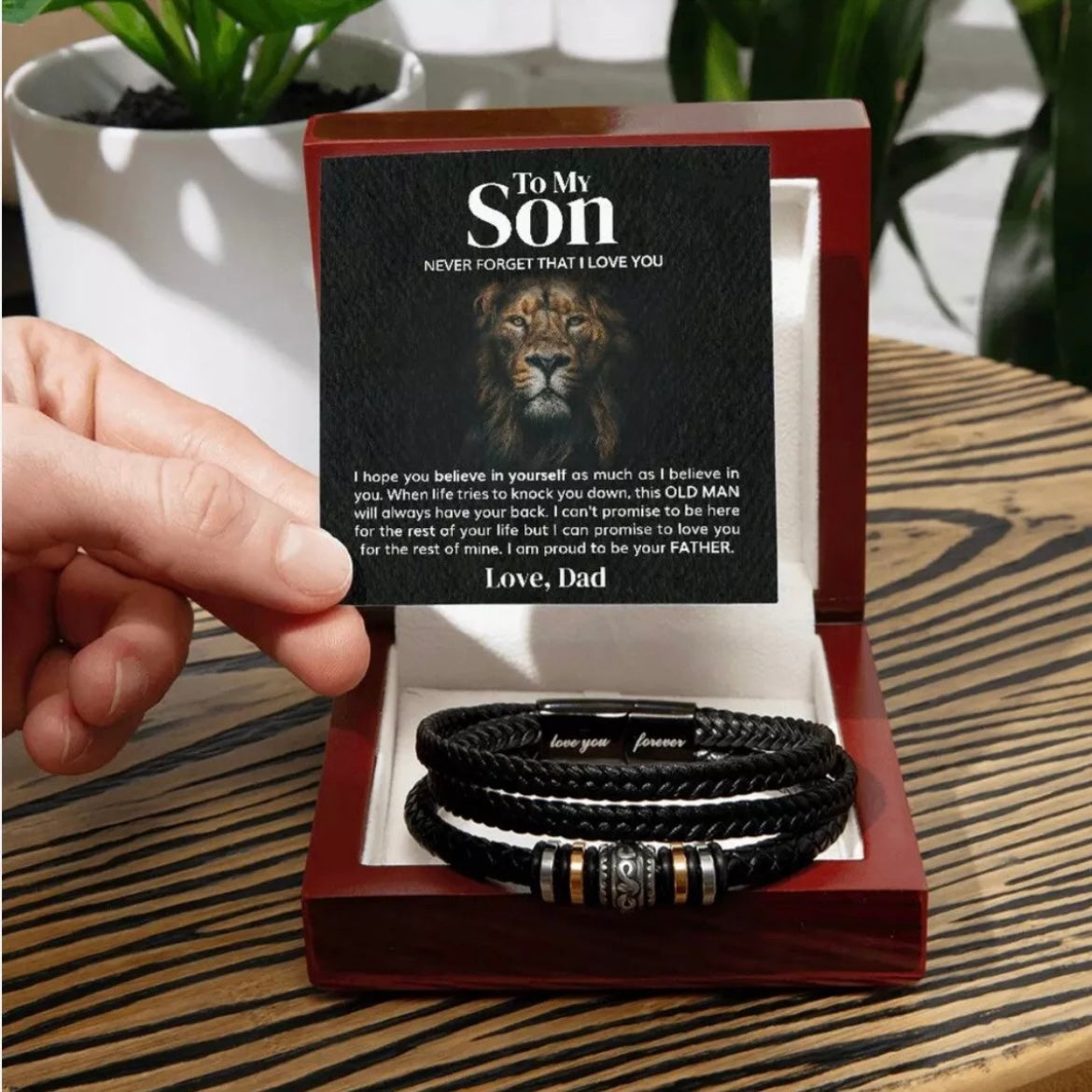 To My Son - Love You Forever Bracelet - Proud to Be Your Father