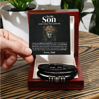 To My Son - Love You Forever Bracelet - Proud to Be Your Father