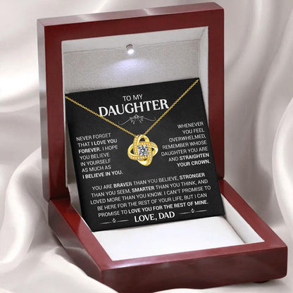 To My Daughter from Dad - Love Knot Necklace - Love You Forever