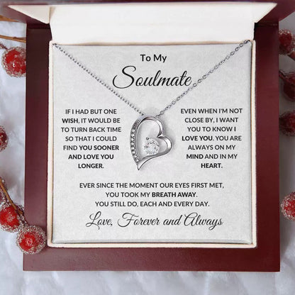 To My Soulmate - Love Heart Necklace - You Are In My Heart