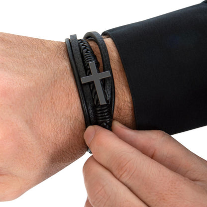 You Are Always Loved - Cross Bracelet Gift for Son