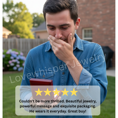 To My Son - Love You Forever Bracelet - Always With You Message Card Gift BLK