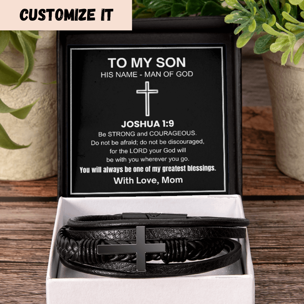 One Of The Greatest Blessings - Cross Bracelet Gift for Son
