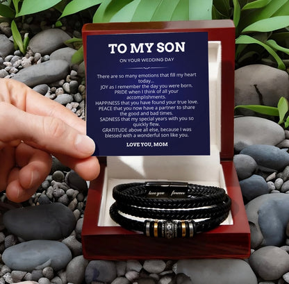 To My Son on Your Wedding Day - Love You Forever Bracelet