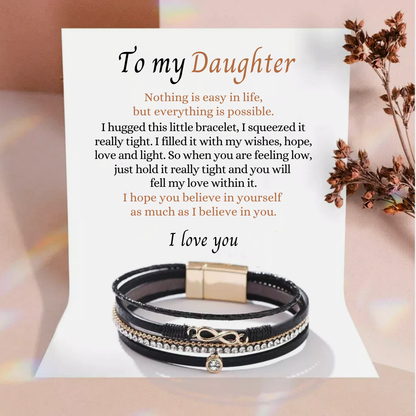 To My Daughter - Layered Bracelet - I Love You More