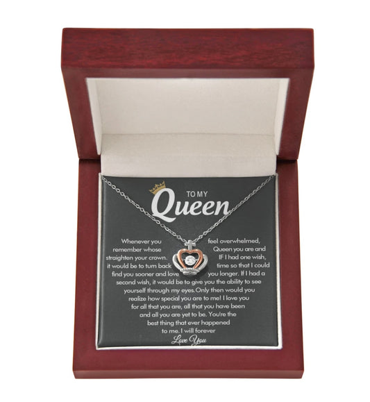 To My Queen - Crown Necklace - Love You Forever