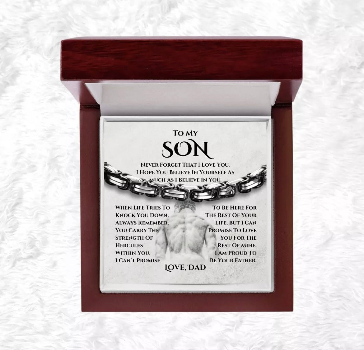 To My Son - Hercules Bracelet - Proud to Be Your Father