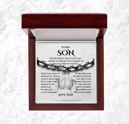 To My Son - Hercules Bracelet - Proud to Be Your Father