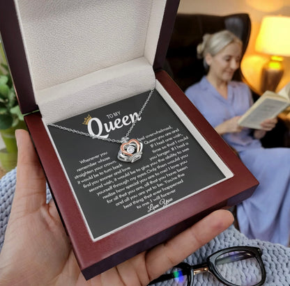 To My Queen - Crown Necklace - Love You Forever
