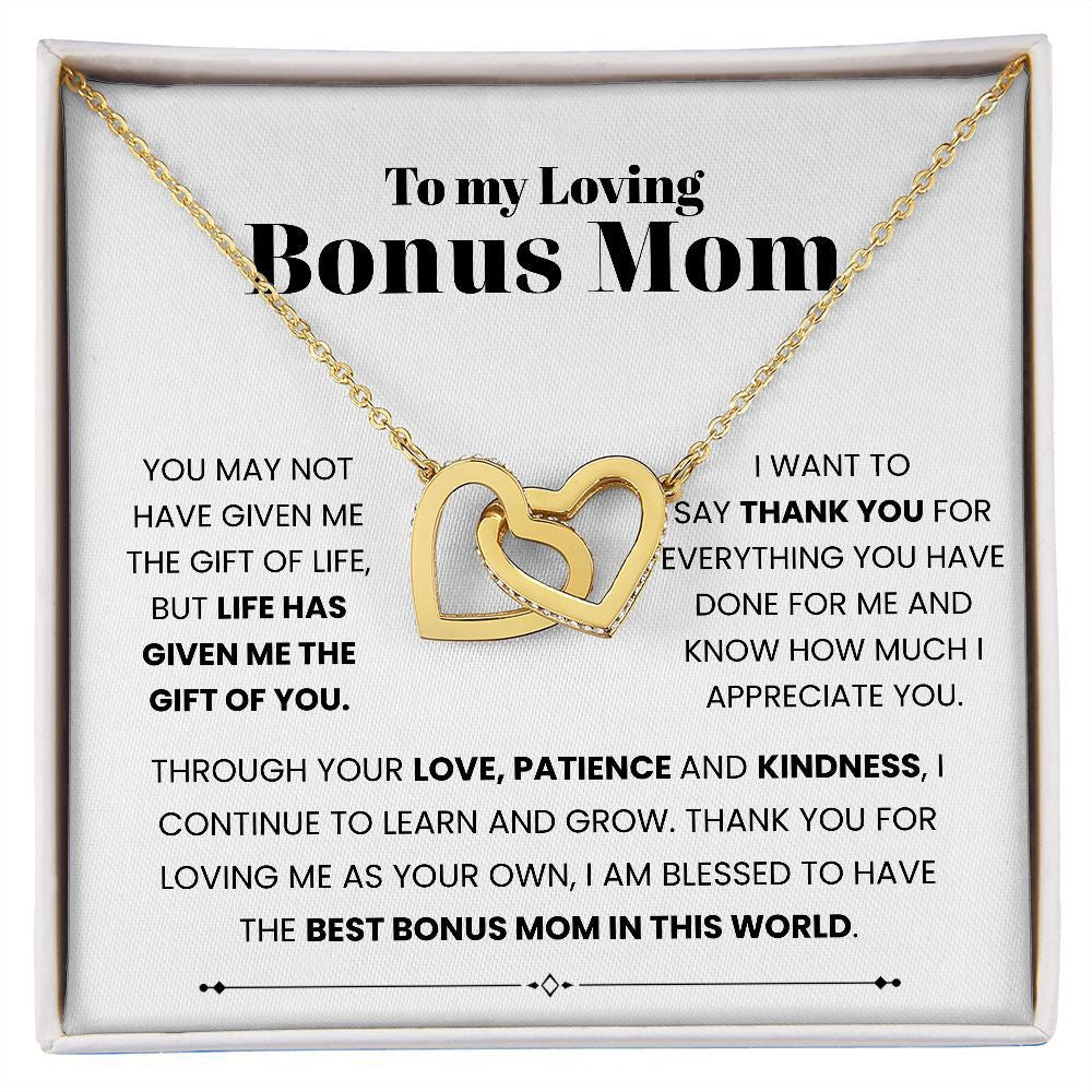 To My Bonus Mom - Linked Hearts Necklace - Always Your Little One