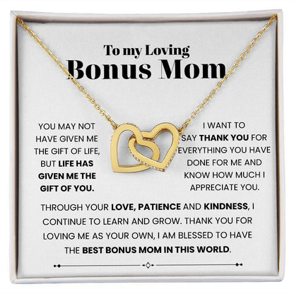 To My Bonus Mom - Linked Hearts Necklace - Always Your Little One