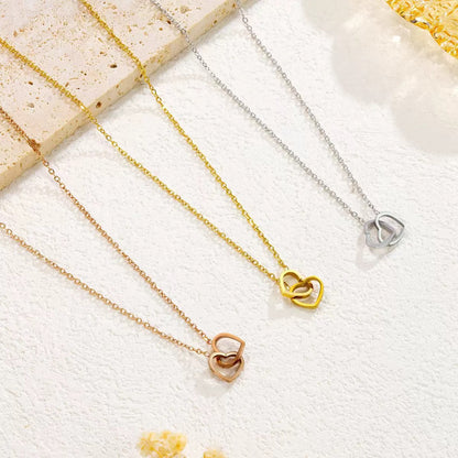 To My Soulmate - Custom Interlinked Hearts Necklace - Eternal Rose Bear Box