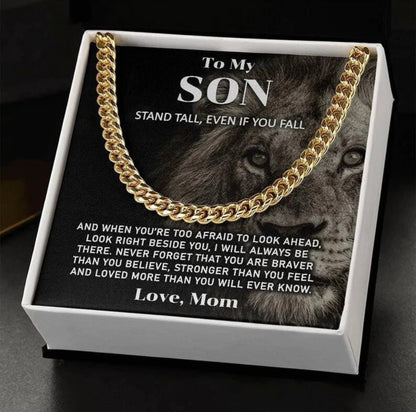 To My Son - Cuban Link Necklace - Look Beside You