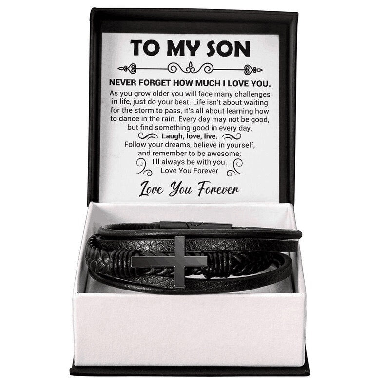 To My Son - Cross Bracelet - Love You Forever