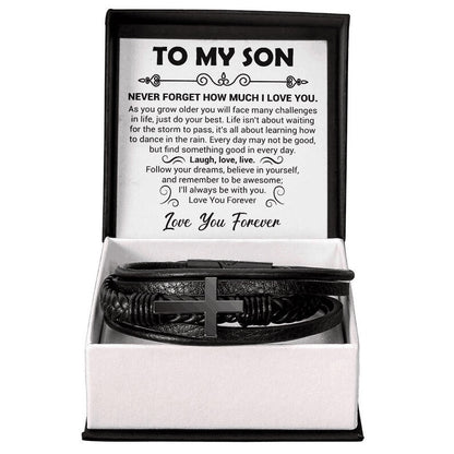 To My Son - Cross Bracelet - Love You Forever