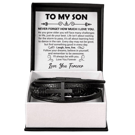 To My Son - Cross Bracelet - Love You Forever