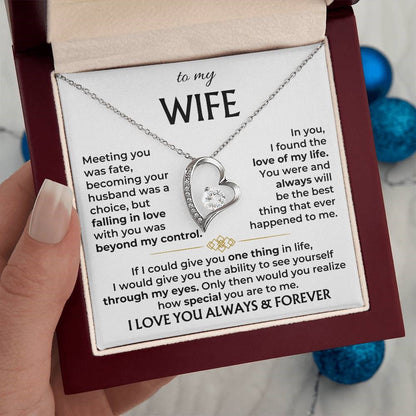 To My Wife - Love Heart Necklace - Love You Always