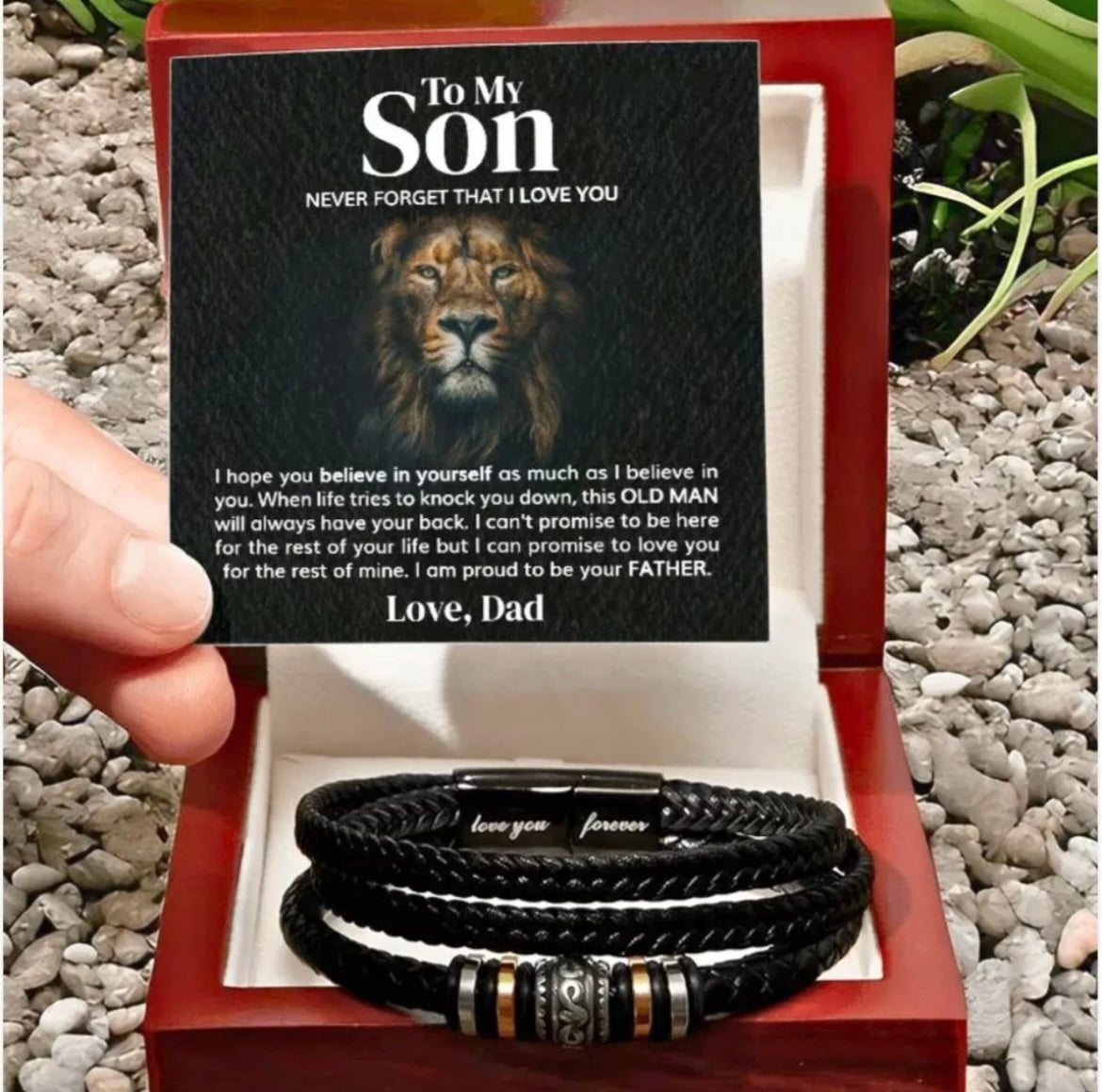 To My Son - Love You Forever Bracelet - Proud to Be Your Father