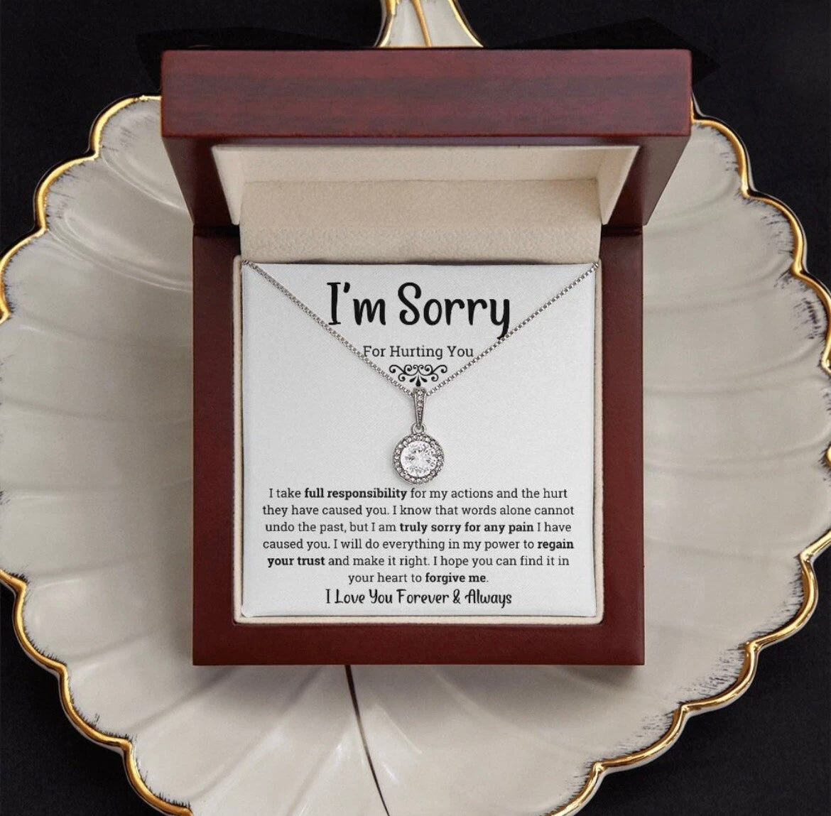 To My Love - Eternal Love Necklace - I Am Sorry for Hurting You