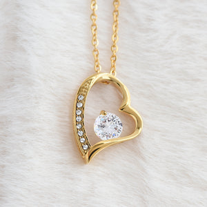 To My Granddaughter Necklace - Love Heart Necklace - You Are My World Gift