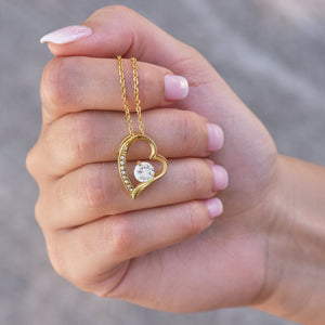 To My Granddaughter Necklace - Love Heart Necklace - You Are My World Gift