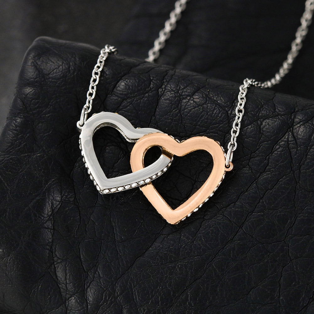 To My Granddaughter - Linked Hearts Necklace - Hearts Linked Forever