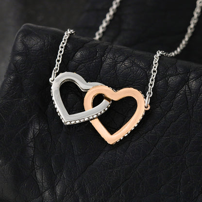 To My Granddaughter - Linked Hearts Necklace - Hearts Linked Forever