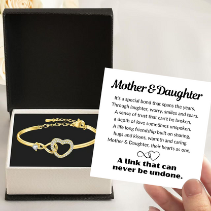 To My Daughter from Mum - Infinity Heart Bracelet - Special Bond Gift
