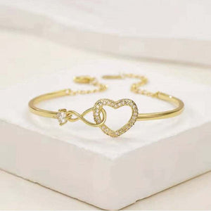 Infinity Heart Bracelet in elegant packaging with heartfelt message card for granddaughter gift