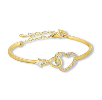 To My Wife - Infinity Heart Bracelet - Best Thing Happened Message Card Gift
