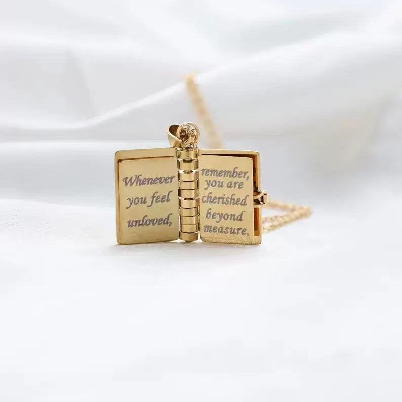 To My Daughter - My Little Star Book Pendant Necklace