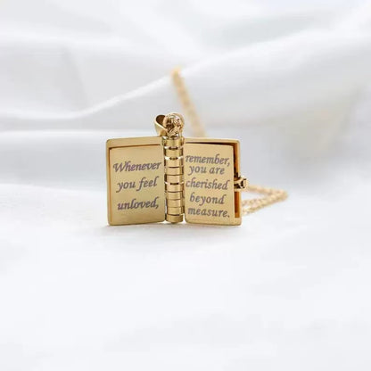 To My Daughter - My Little Star Book Pendant Necklace