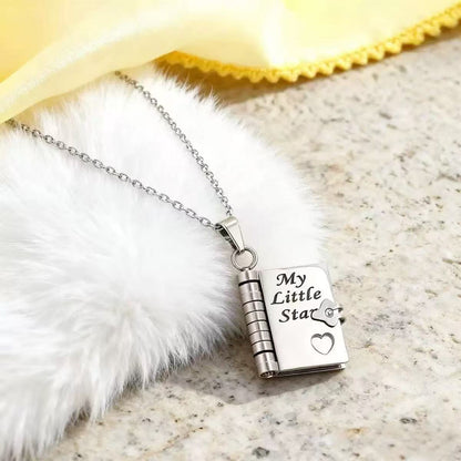 To My Daughter - My Little Star Book Pendant Necklace