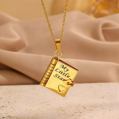 To My Daughter - My Little Star Book Pendant Necklace