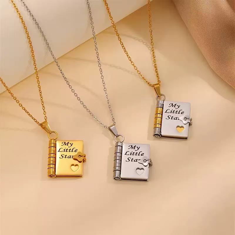 To My Daughter - My Little Star Book Pendant Necklace