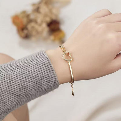 To My Wife - Infinity Heart Bracelet - Best Thing Happened Message Card Gift