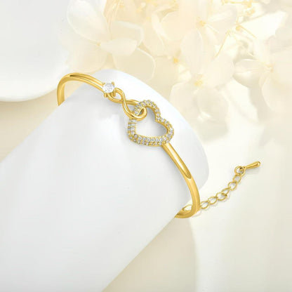 To My Wife - Infinity Heart Bracelet - Best Thing Happened Message Card Gift