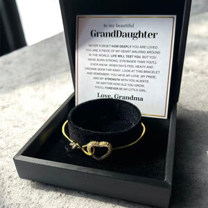 To My Granddaughter - Infinity Heart Bracelet - Forever My Little Girl Gift