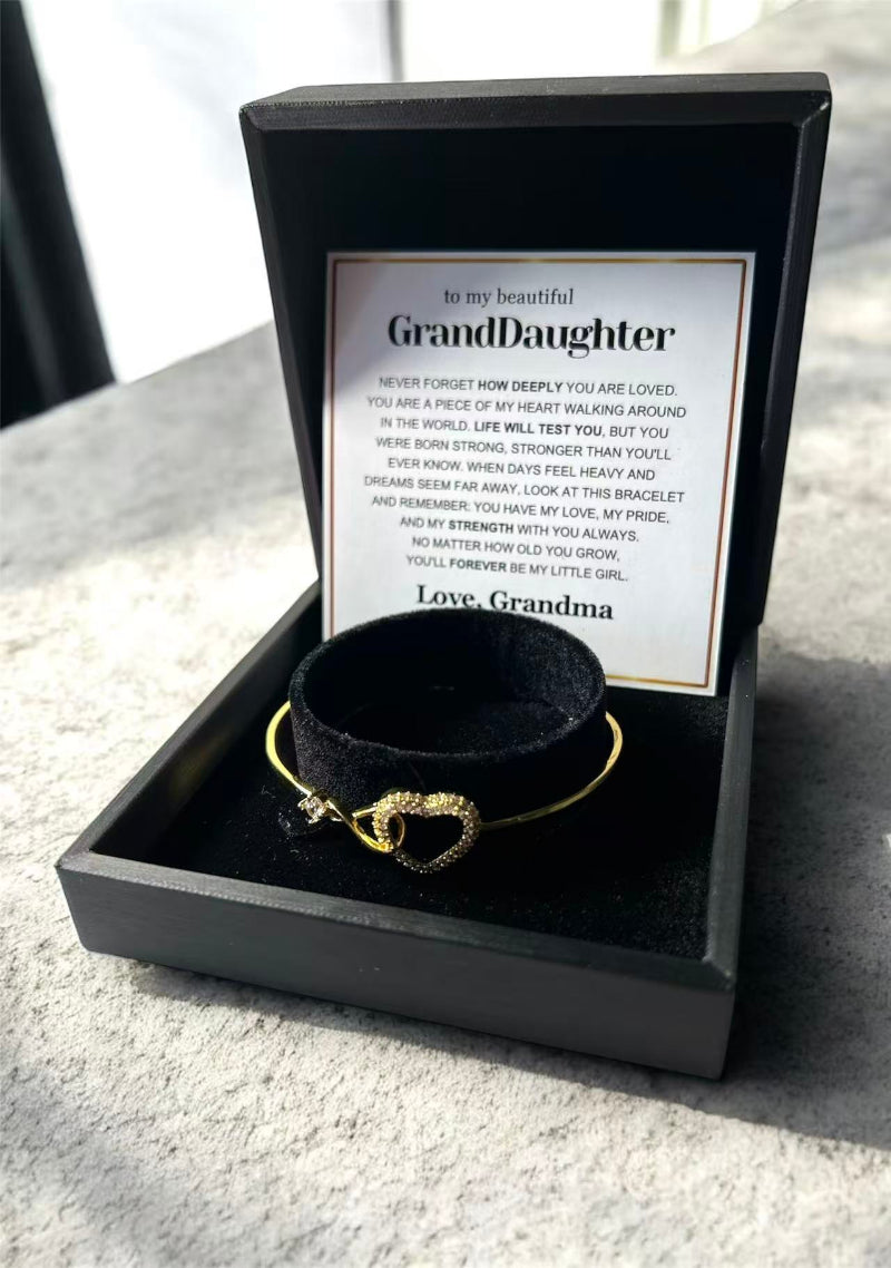 To My Granddaughter - Infinity Heart Bracelet - Forever My Little Girl Gift