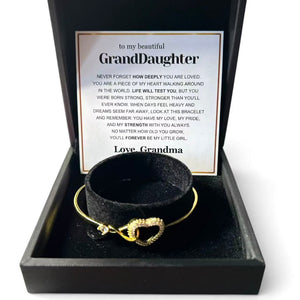 To My Granddaughter - Infinity Heart Bracelet - Forever My Little Girl Gift