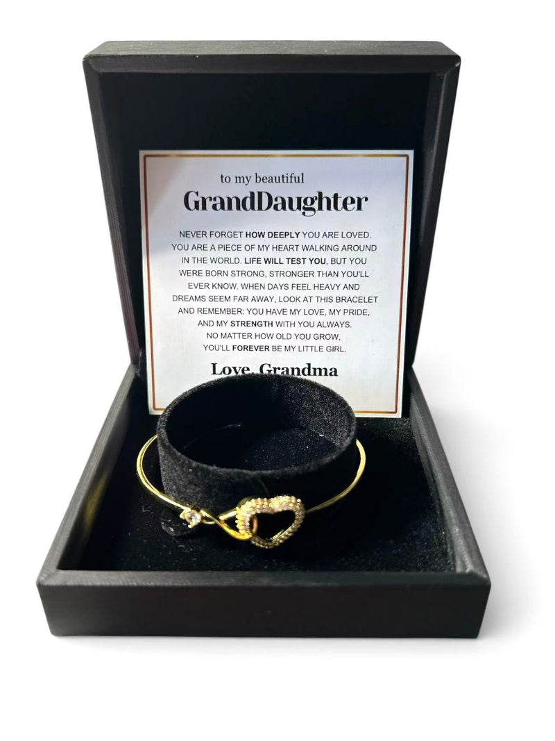 To My Granddaughter - Infinity Heart Bracelet - Forever My Little Girl Gift